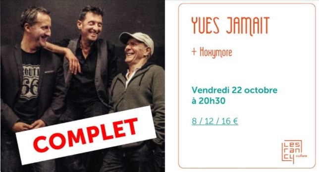 Live Report du concert d’Yves Jamait et Hoxy More le vendredi 22 octobre 2021 à la Salle des Rancy à Lyon.