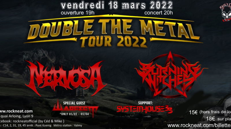 Live Report du concert de Nervosa, Burning Witches, Warfect et Systemhouse 33 le vendredi 18 mars 2022 au Rock’n Eat à Lyon